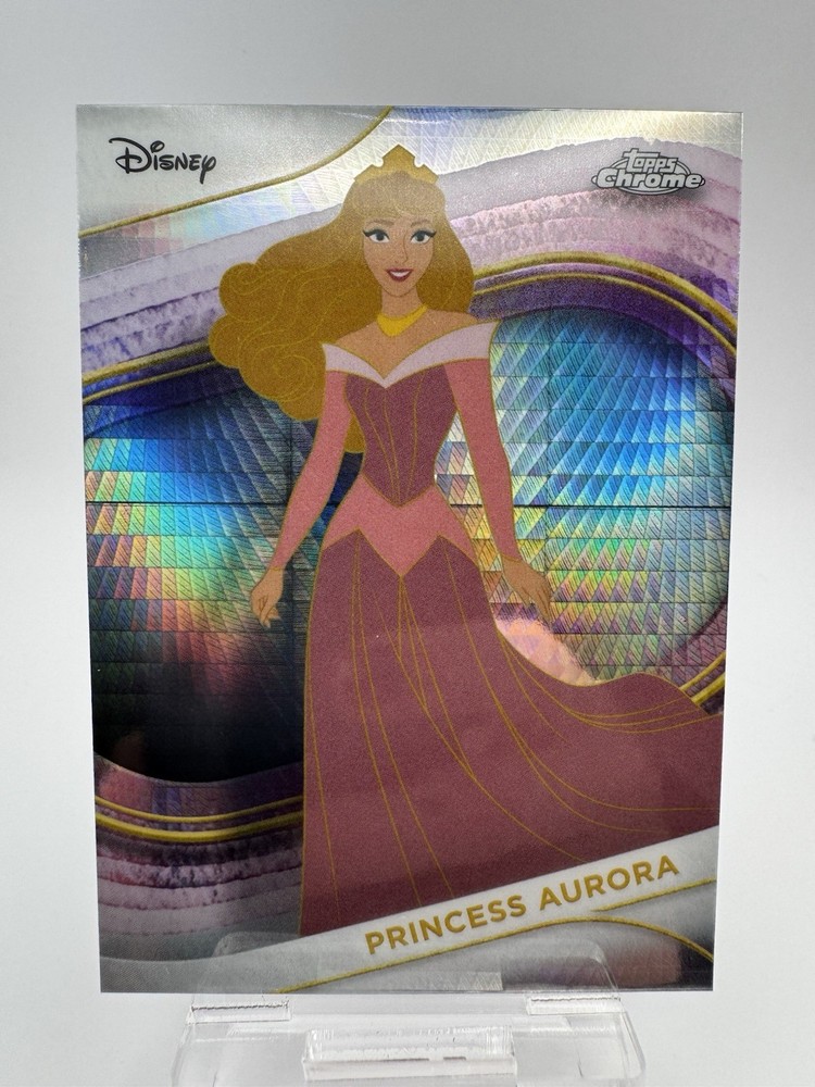 2025 Topps Chrome Disney Prism Refractor Princess Aurora #120 Sleeping Beauty