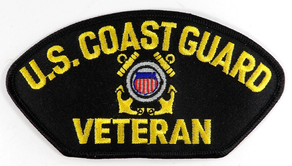 US Coast Guard Veteran Insignia Embroidered Iron On / Sew On Patch Military USA