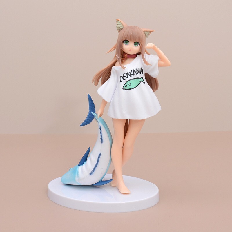 Anime Hentai Cat Girl Momoka Figure Collectible Model Statue Toy 18cm No Box