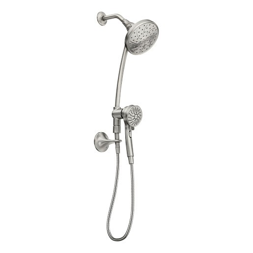 Moen 28586SRN Brushed Nickel Attract Magnetix 6-Spray Dual Shower Heads