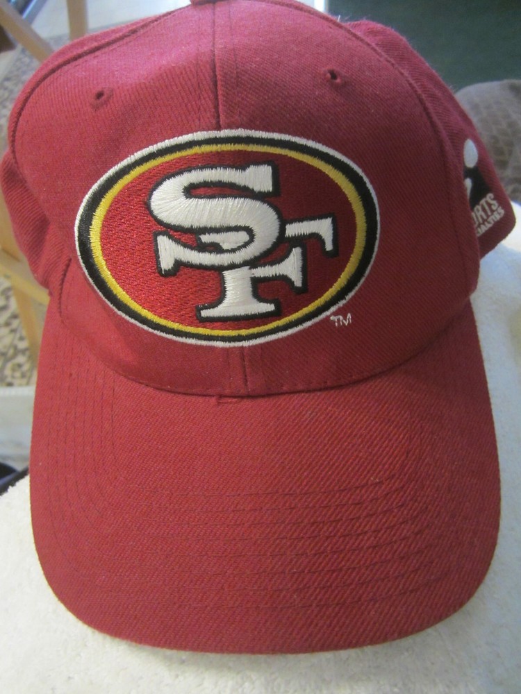 1 Sports Specialties San Francisco 49ers Double Line Logo Snapback Cap Hat VTG