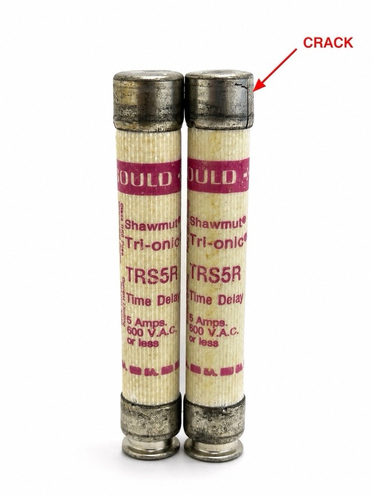 Gould Shawmut Tri-Onic TRS5R Fuse 5A 600VAC (Lot of 2)