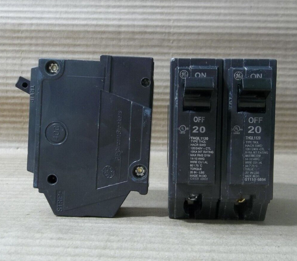 LOT OF 3 NEW GE ABB THQL THQL1120 1 Pole 20 Amp 120V Silk Circuit Breaker NTO