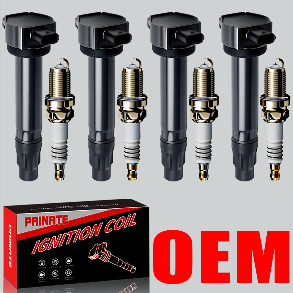 4X OEM Ignition Coil & Iridium Spark Plugs for Dodge Jeep Chrysler 2.4L UF557