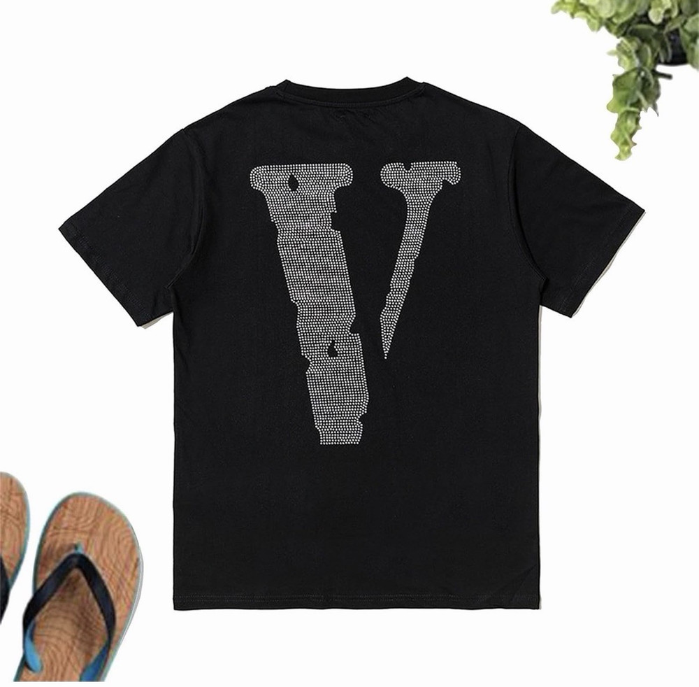 VLONE Friends Graphic Logo Black Cotton Short Sleeve Men's T-Shirt