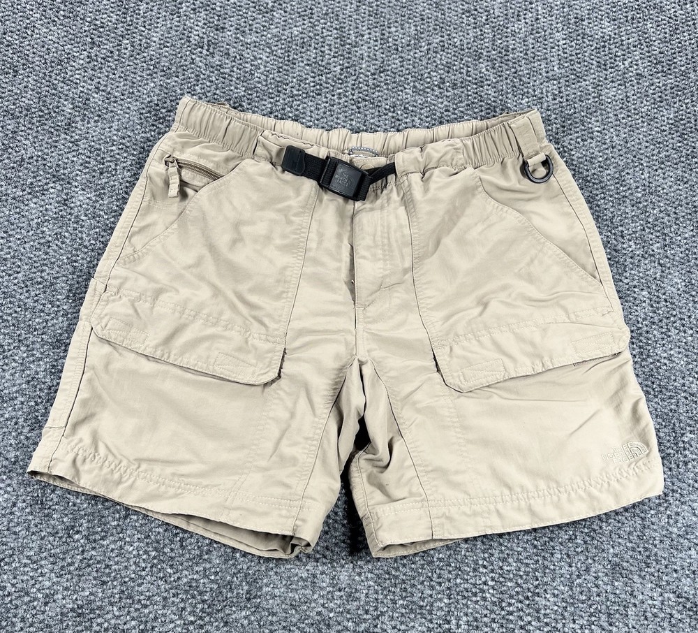 The North Face Paramount Trail Belted Shorts Men Medium Khaki Convertible Hiking