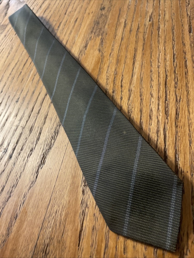 Vintage 50s 60s Ivy League Dacron Skinny Tie Striped VLV Rockabilly