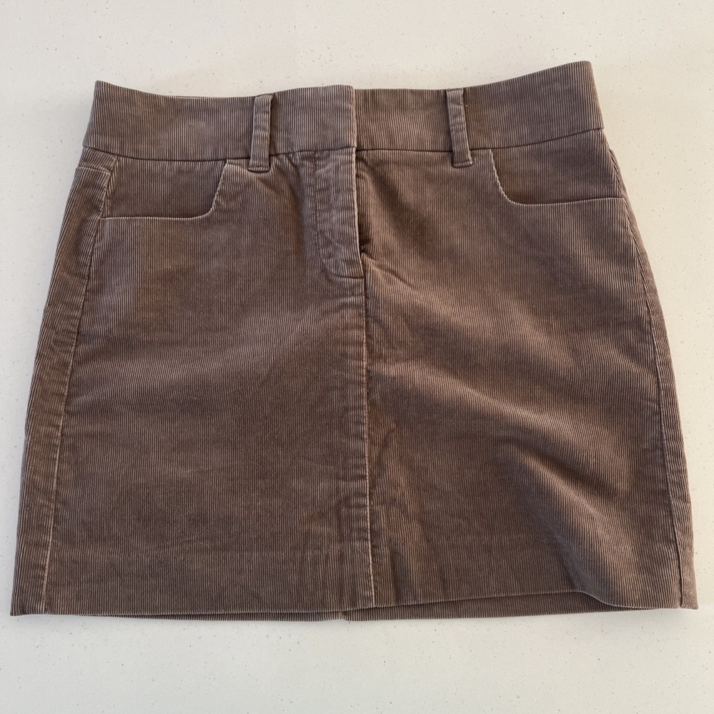 Women’s J.Crew Corduroy Mini Skirt, Brown, Size 4
