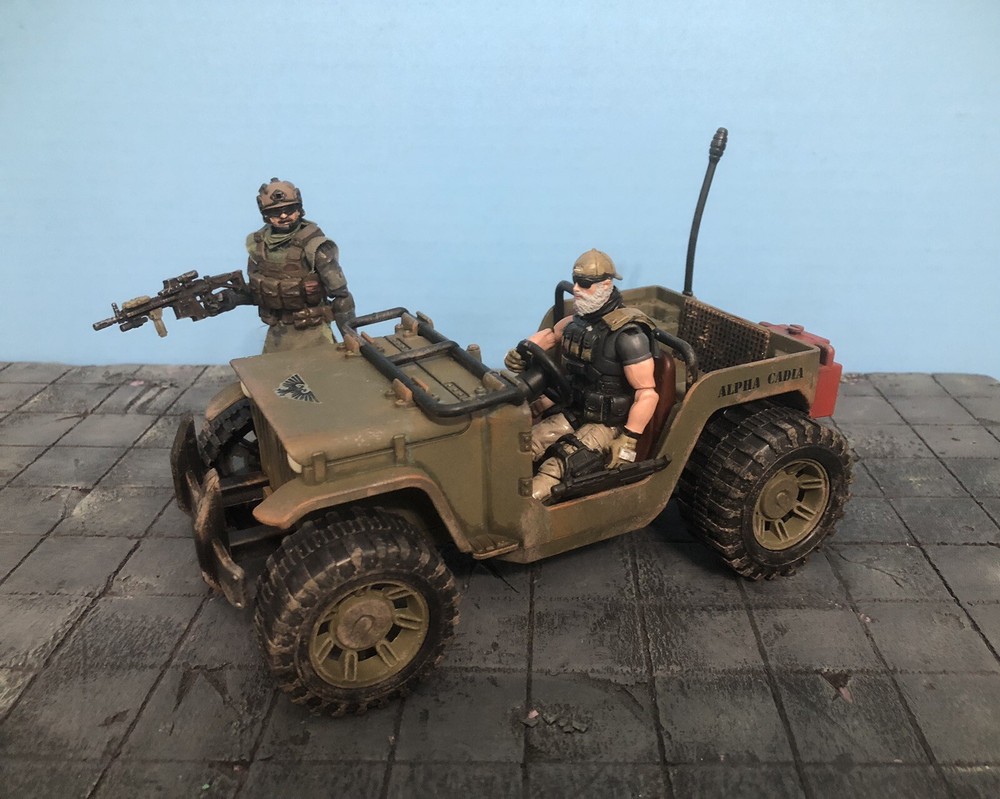 Acid Rain JoyToy GiJoe 1/18 Custom Rusty Army Jeep-image