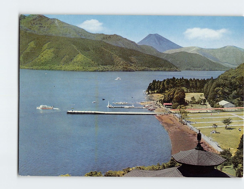 Postcard Mount Fuji Lake Ashi in Hakone Japan
