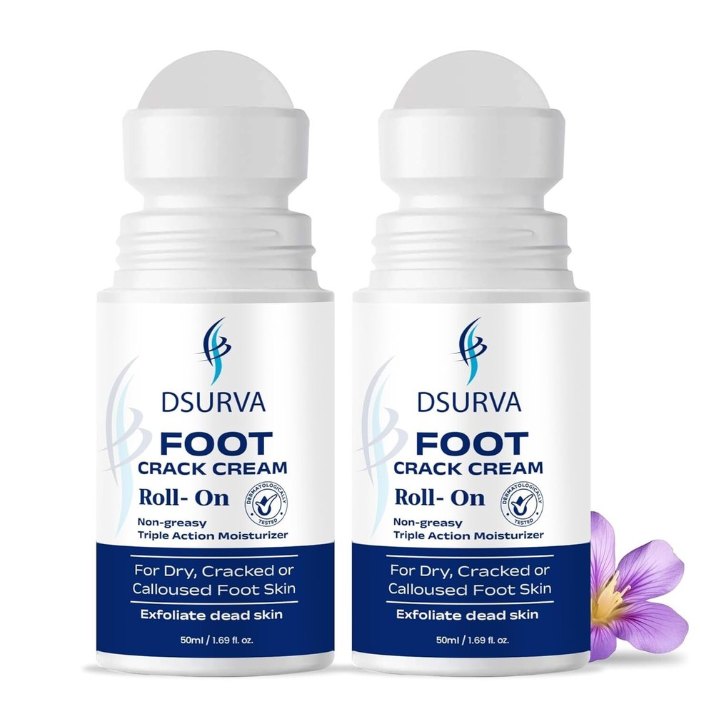 DSURVA 20% Urea Foot Cream Roll On For Dry & Cracked Heels, Helps Repair 50ml