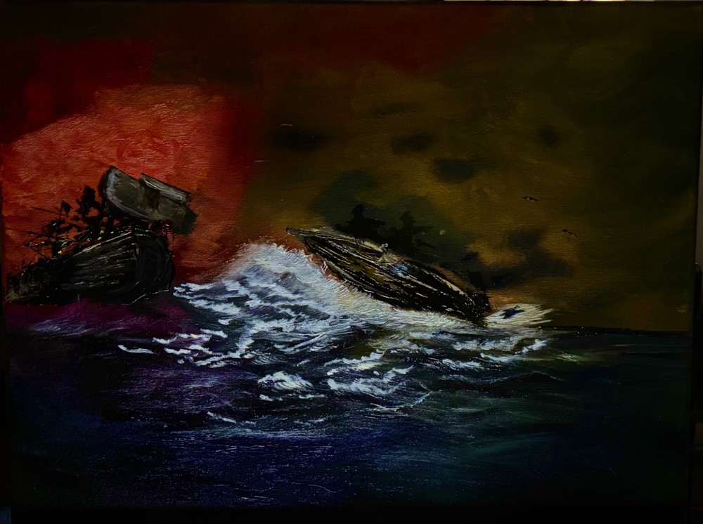 Contentment (20x16 inches oil painting Original)