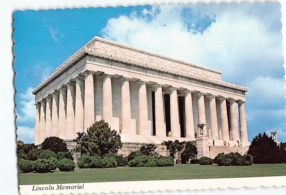 Postcard Lincoln Memorial Washington DC USA