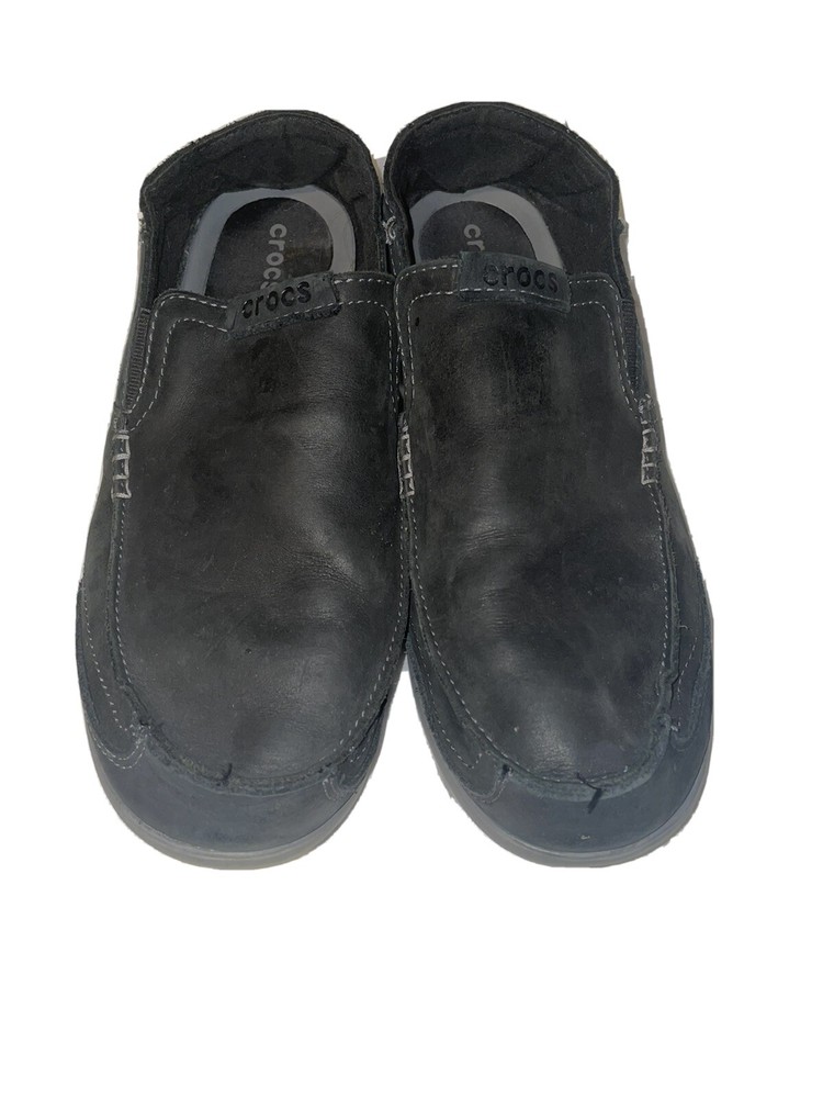 Crocs Santa Cruz Shoes Men's Size 7 Slip On Loafer Comfort Black