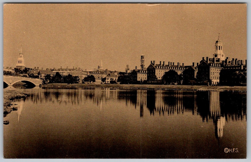 Antique Postcard Harvard Houses Campus Buildings Cambridge, MA 1910s