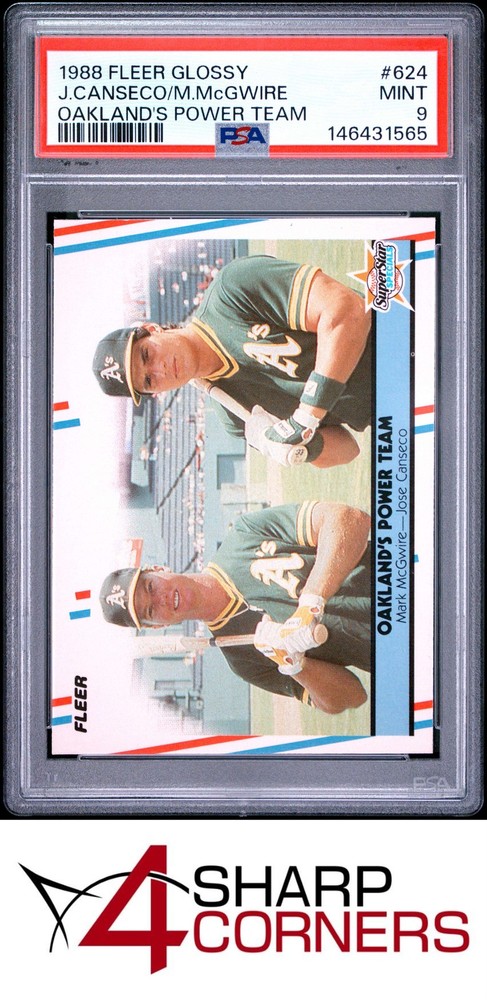1988 FLEER GLOSSY #624 JOSE CANSECO-MARK McGWIRE PSA 9The #1 consignment choice on eBay: 4SC! Consign now!