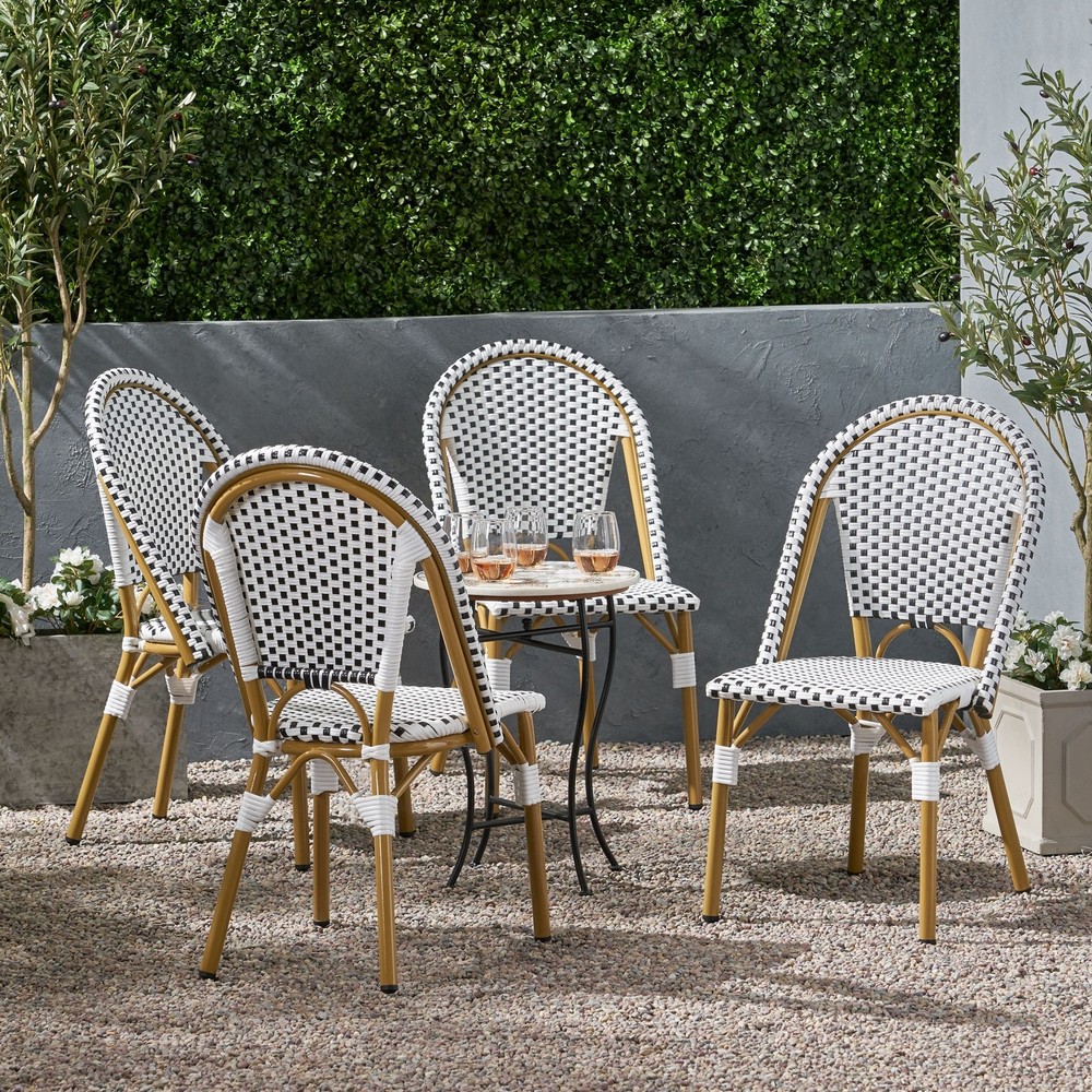 Elize 4-Piece French Bistro Chairs for Outdoor Dining by Christopher