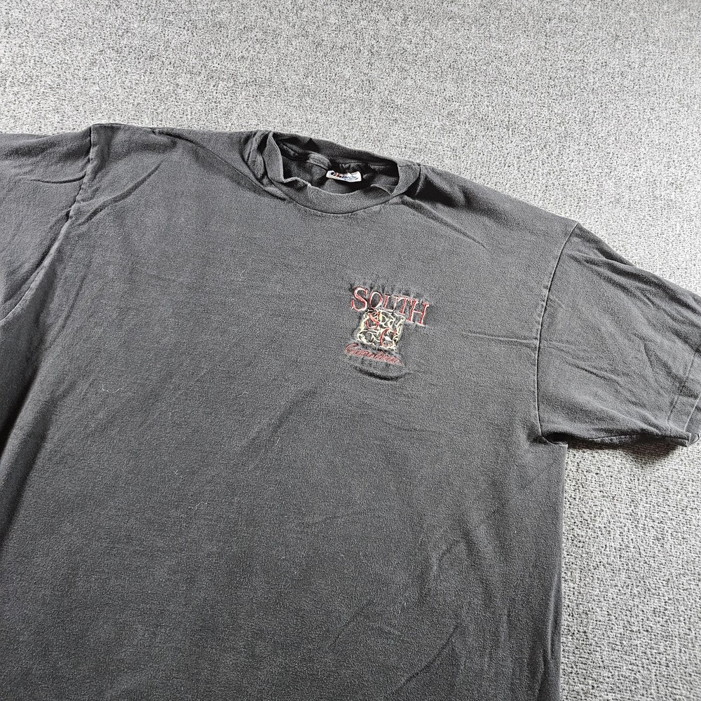 Vintage Hanes Beefy-T Shirt Mens XL Black South Carolina Embroidered Tee USA 90s