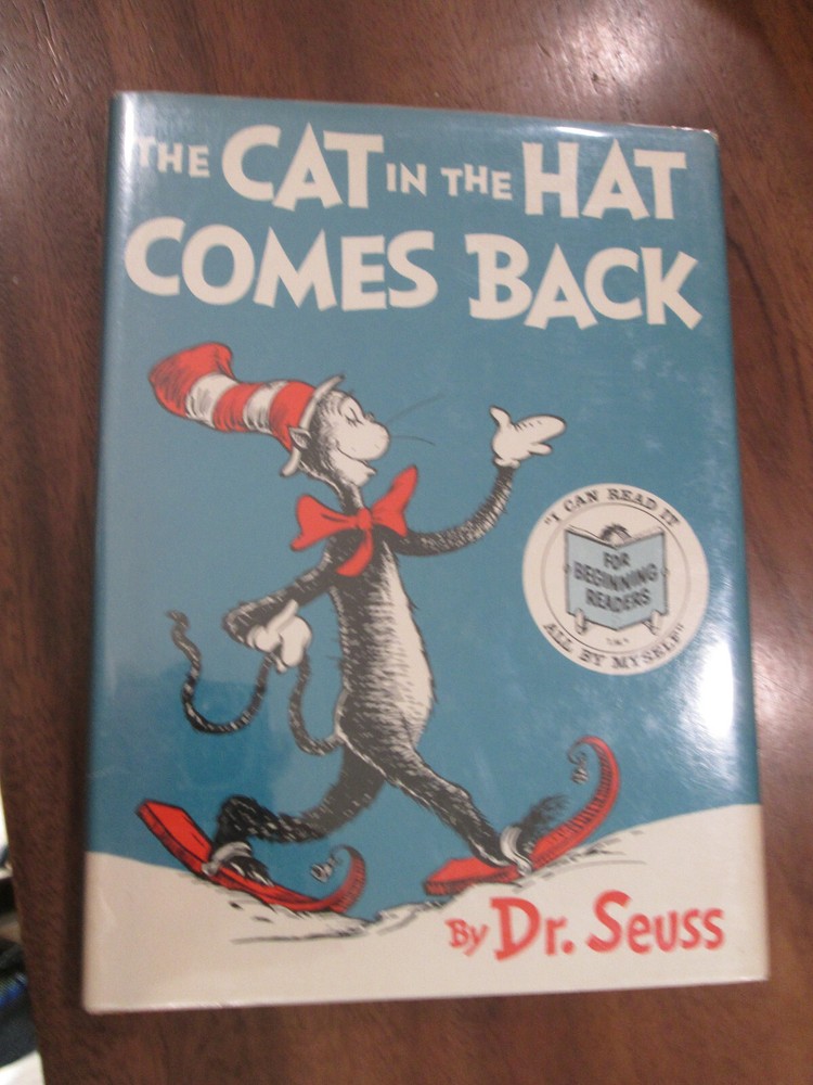 Dr. Seuss THE CAT IN THE HAT COMES BACK 1958 Vintage Edition in jacket Copy 946
