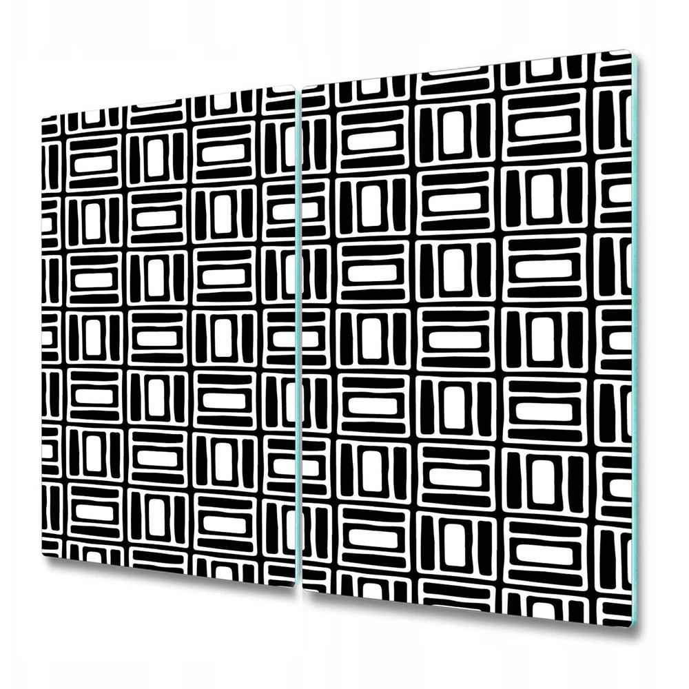 Glass Kitchen Chopping Board Worktop Saver B&W Geometric modern Simple 2x30x52