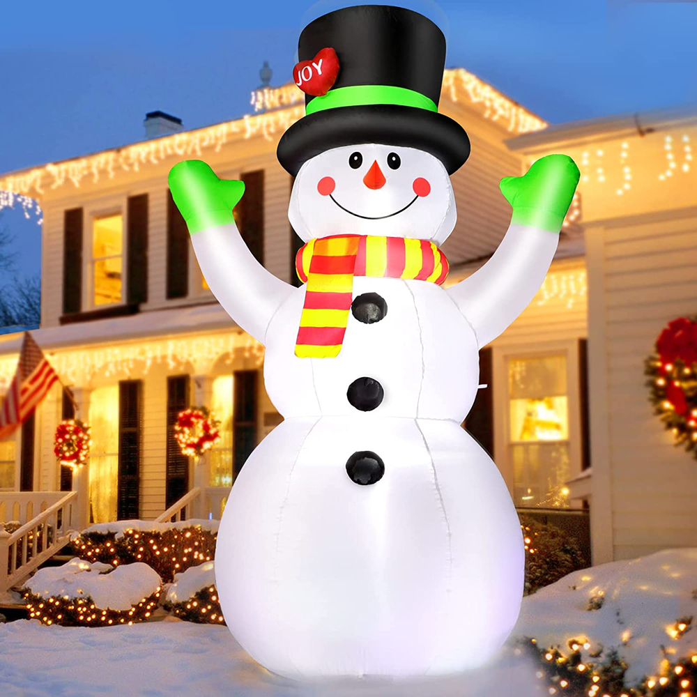 7 FT Christmas Inflatables Giant Snowman Outdoor Decorations, Blow up Snow Man Y