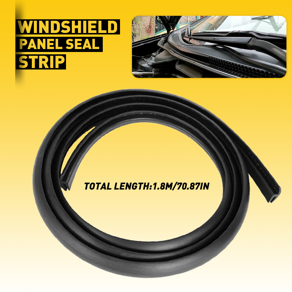 Front Windshield Panel Rubber Seal Strip Sealed Moulding Trim Accessory 1.8M M