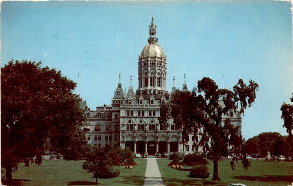 Hartford, Conn., Bushnell Park, Sid Lane, River Y, Ford, United States Postcard