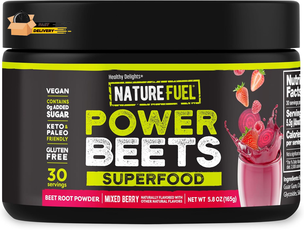 Nature Fuel Power Beets - Super Concentrated Non-Gmo Beet Juice Powder - Delici