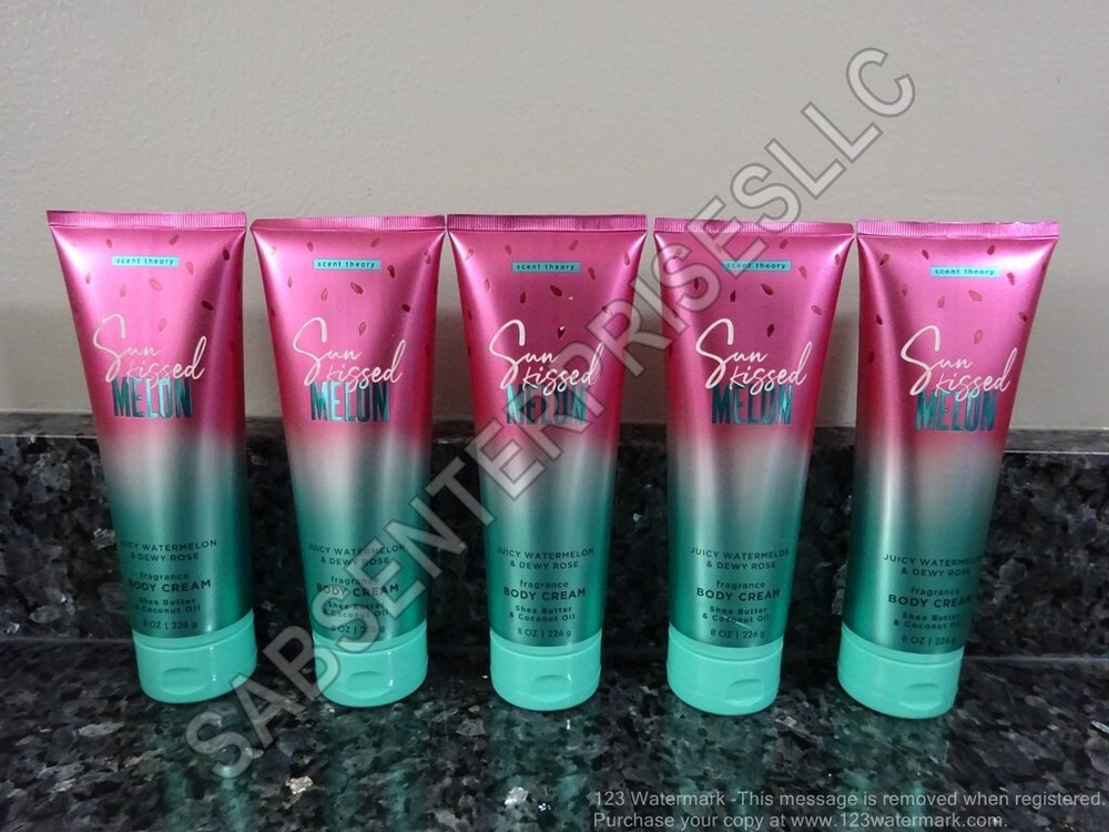 5 Scent Theory SUN KISSED MELON Juicy Watermelon & Dewy Rose Body Lotion 8 oz.