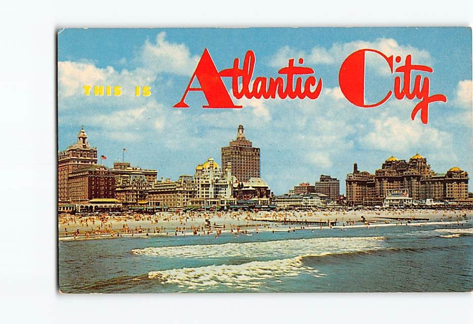 Postcard Skyline of Atlantic City New Jersey USA North America
