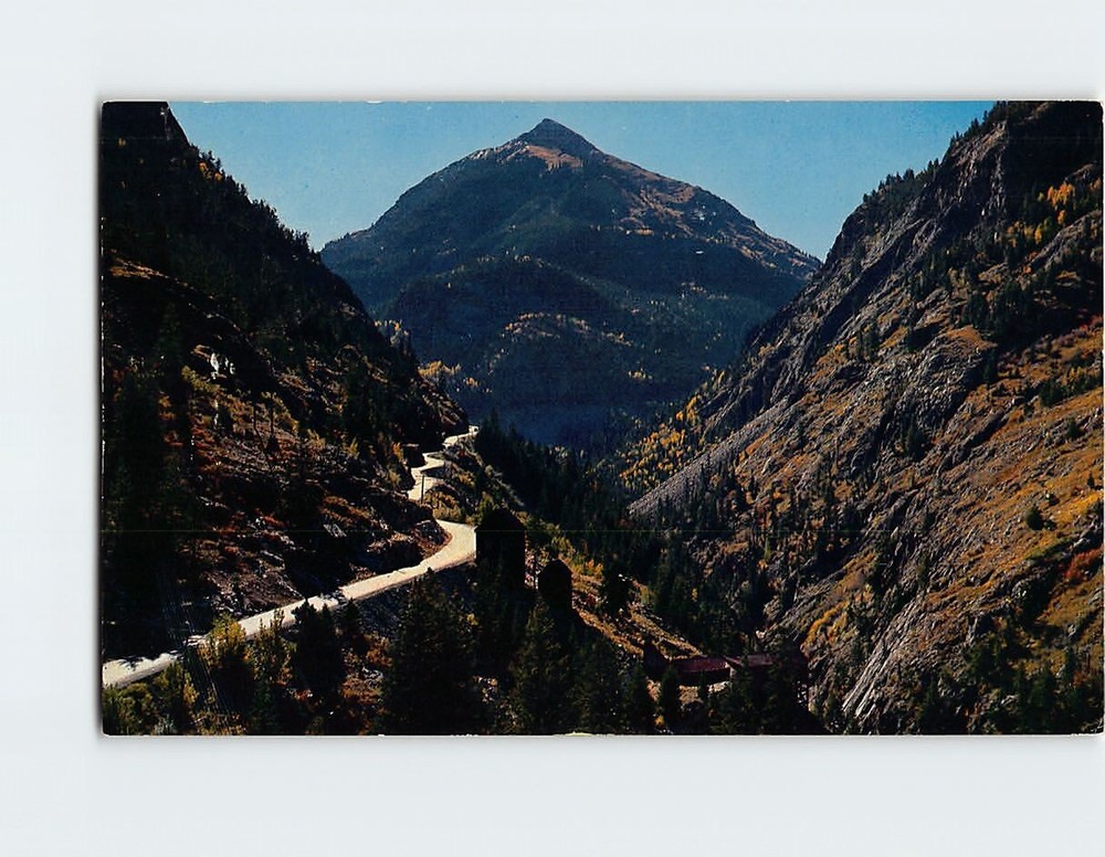 Postcard Million Dollar Highway Mt. Abrams San Juan Mountains Colorado USA