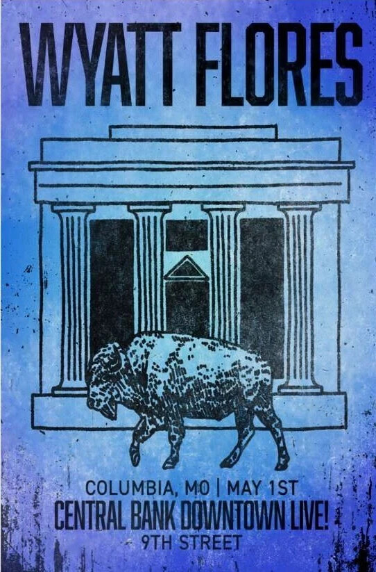 Wyatt Flores Tour 2025 Columbia MO Concert Poster Wall Art No Frame