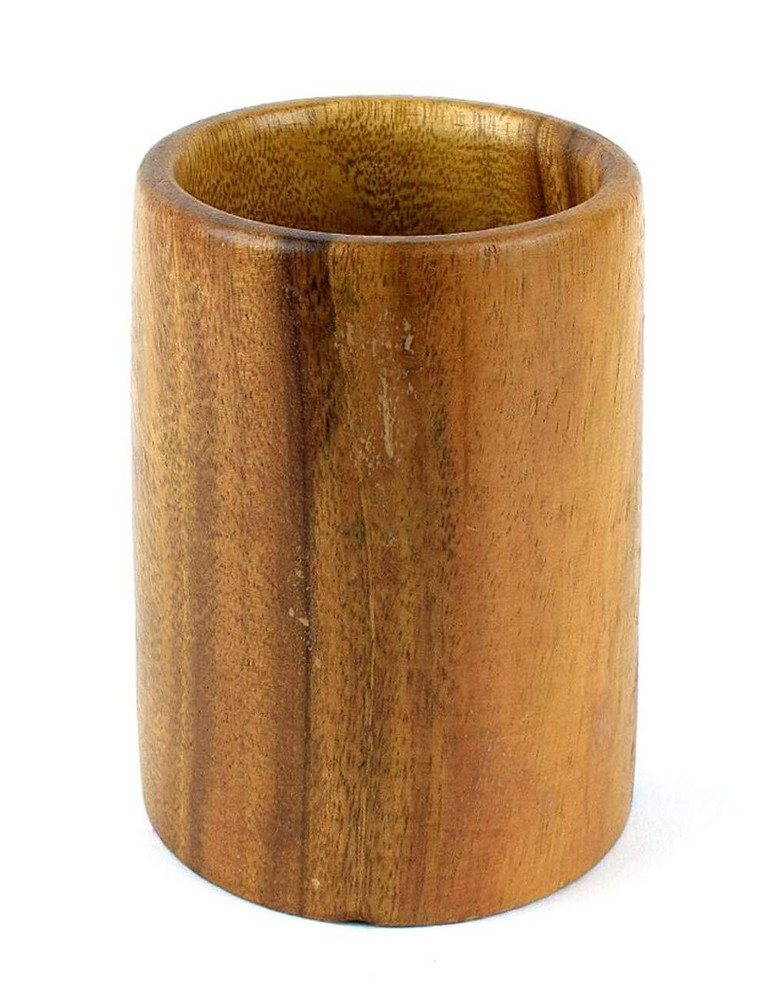 Acacia Wood Kitchen Utensil Holder Spoon Chopsticks Organization 3.5