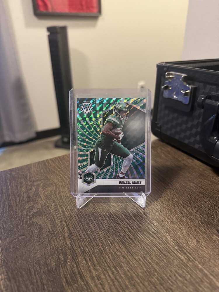 2021 Panini Mosaic Denzel Mims Green Swirl /11 #158 New York Jets