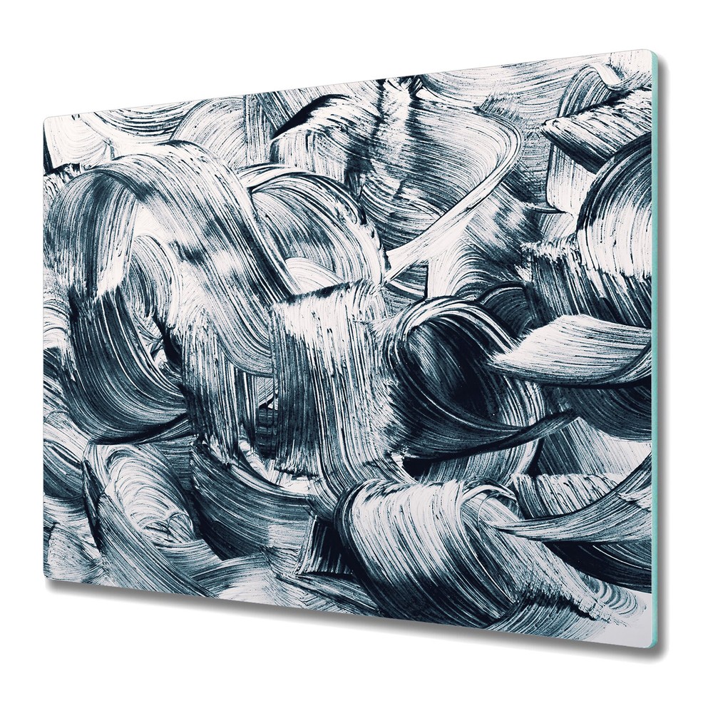 Tempered Glass Cutting Board Paint Strokes Large Graphic Illustration 60x52