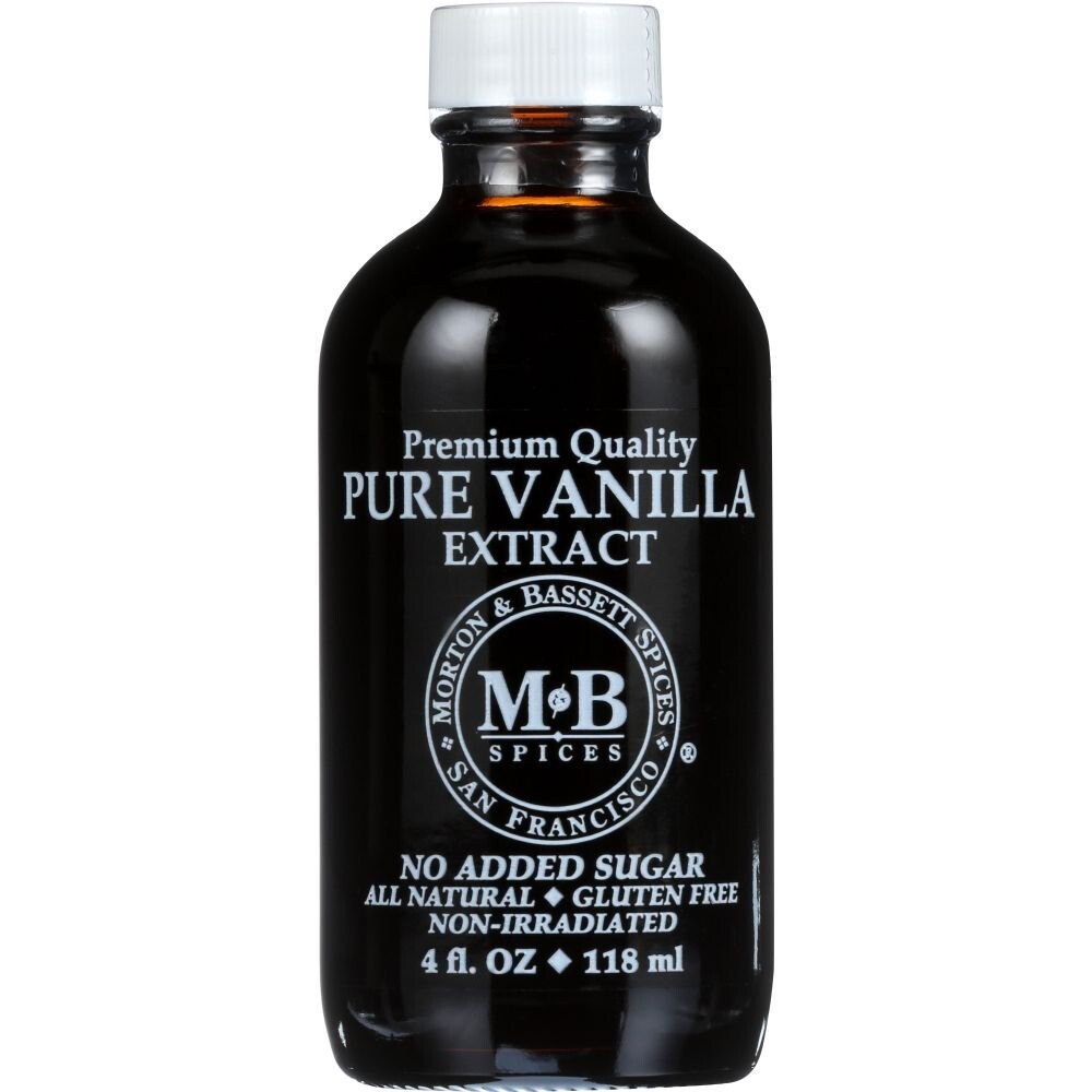 Morton & Bassett Premium Quality Pure Vanilla Extract No Added Sugar 4 FL OZ