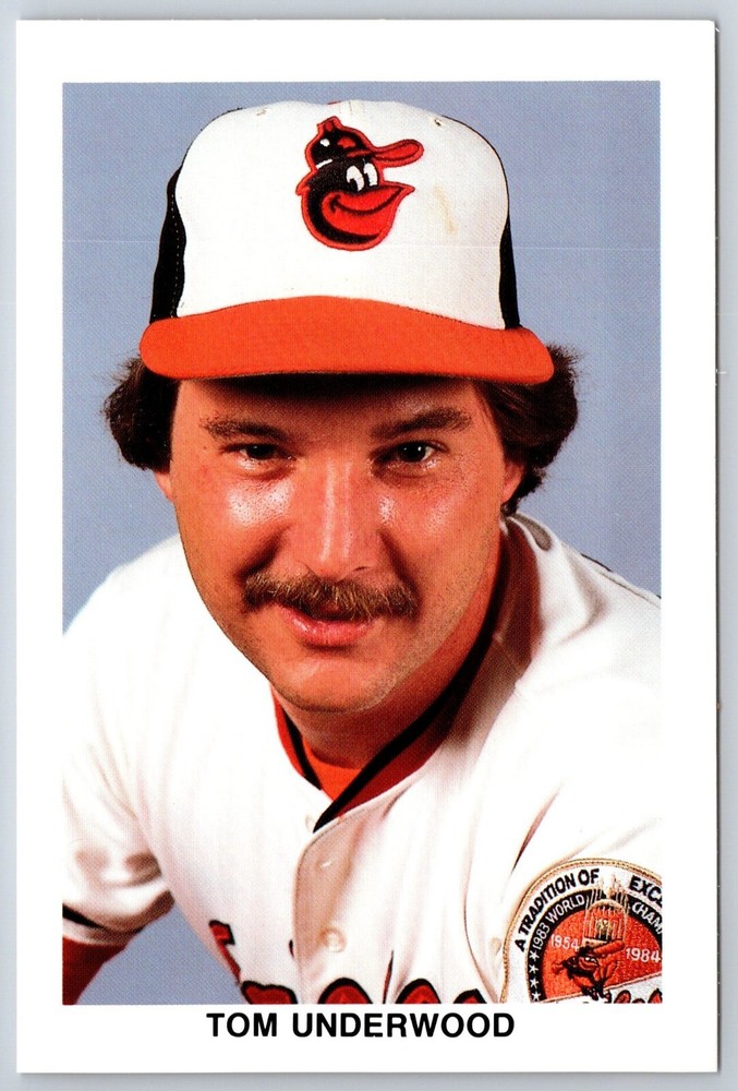 Sports~Portrait Of Tom Underwood Of Baltimore Orioles Baseball Team~Vintage PC