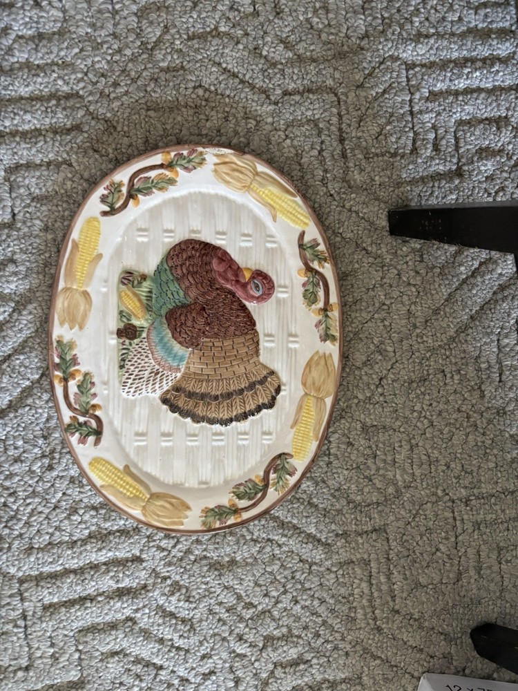 Ceramic Turkey Platter - Thanksgiving