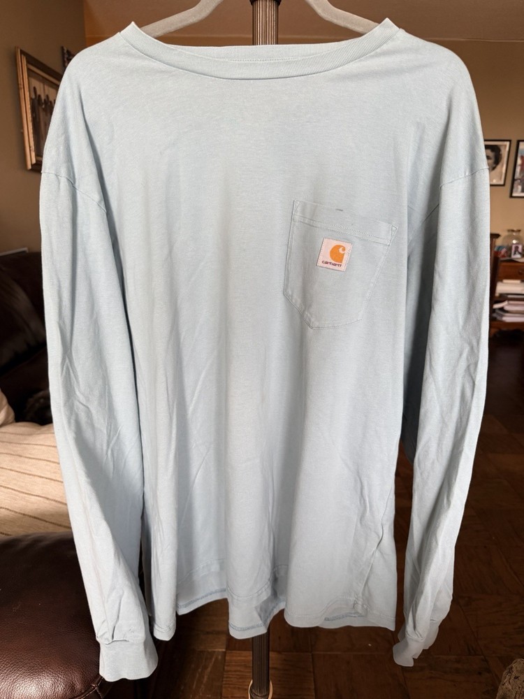 Carhartt Work In Progress (WIP) L/S Pocket T-Shirt XXL dusty Blue