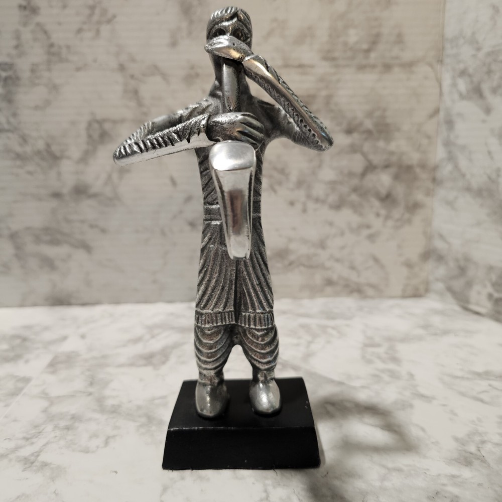 Abstract Art Metal Statue Of Saxophone - Jazz Musician-image