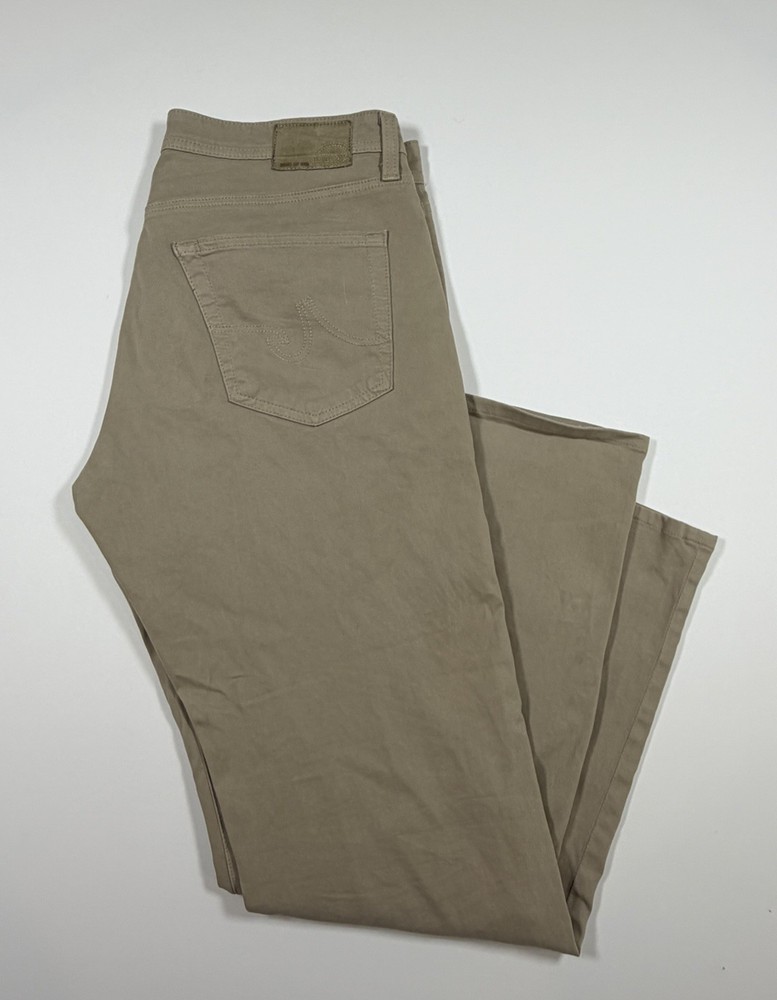 AG Adriano Goldschmied The Protege Straight Leg Chino Pants Mens 34x30 Tan USA