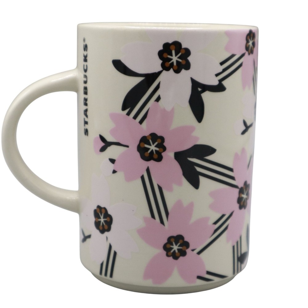 Starbucks Ceramic Mug White Collector Circa 2017 Bloomcore Kitchen Kitschy Tea