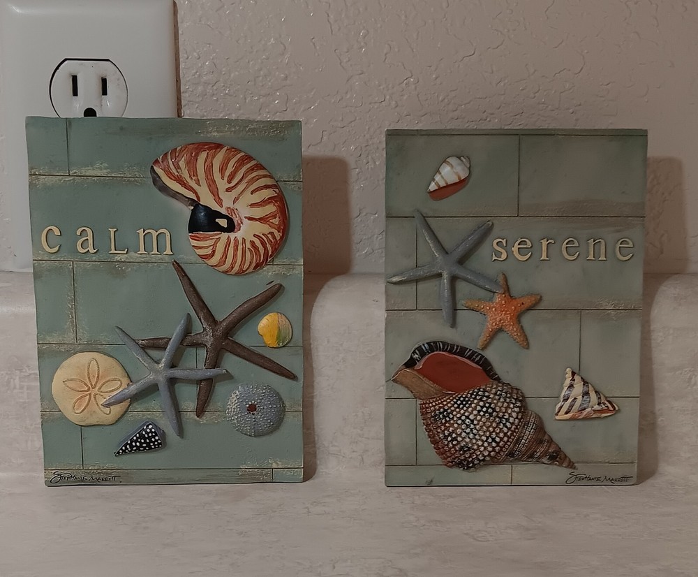 Sea Wall Decor Serene Calm Seashells Statfish By Stephanie Marrott Bathroom