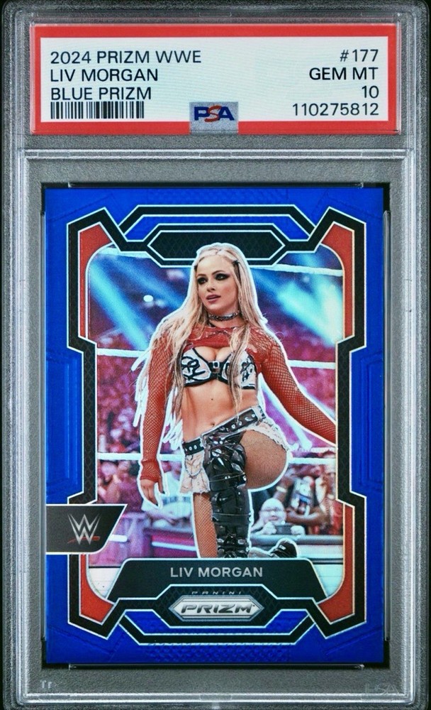 2024 Panini Prizm WWE Liv Morgan Blue Prizm /199! PSA 10! Hot Card 🔥🔥🔥