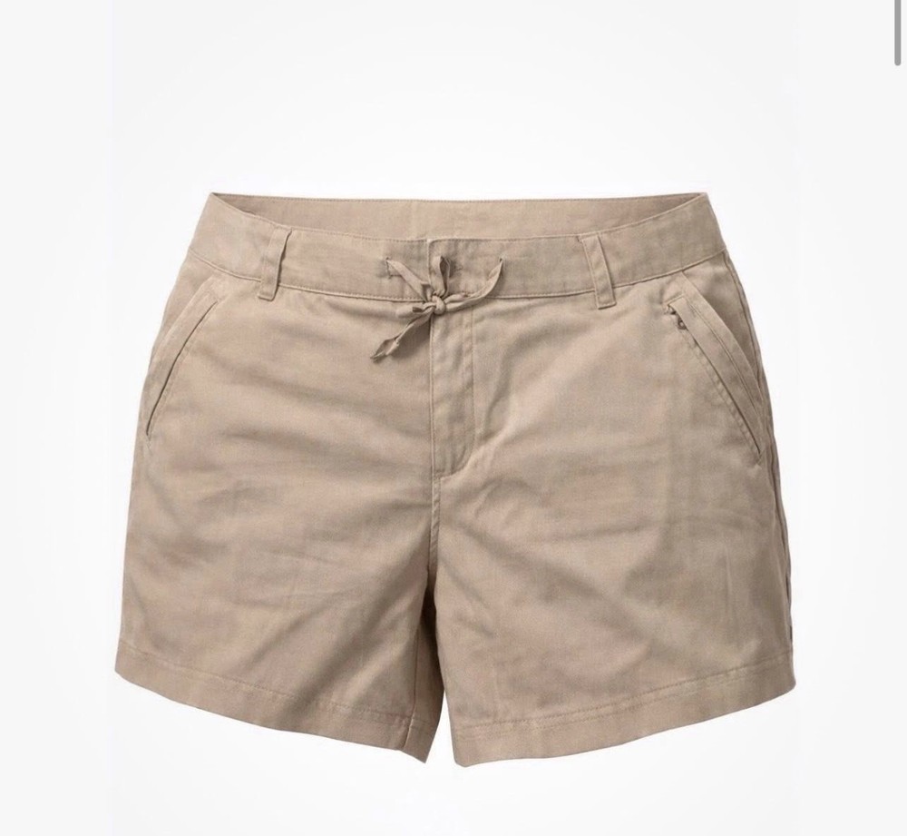 Magellan Outdoors Chino Shorts Women's XXL Beige Cotton Pockets Drawstring