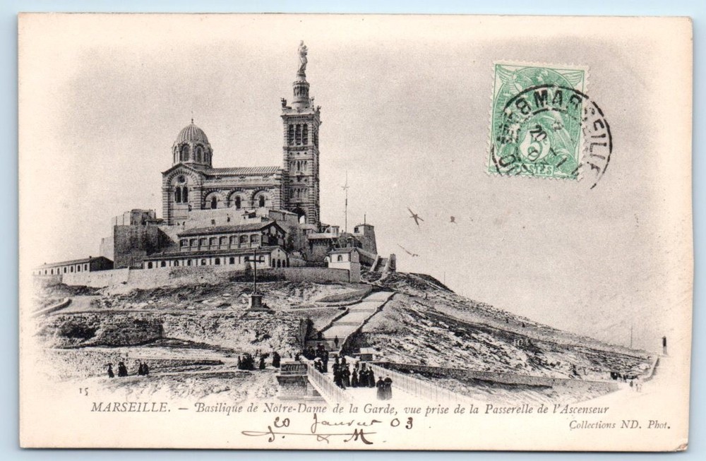 Basilique du Notre-Dame de la Garde - Marseille FRANCE UDB Postcard