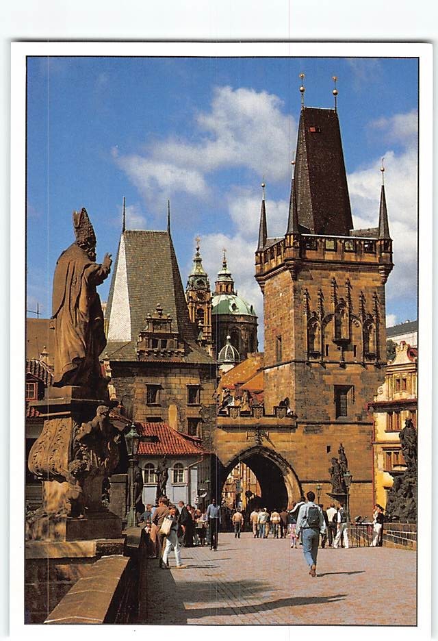 Postcard Charles Bridge Prague Czech Republic