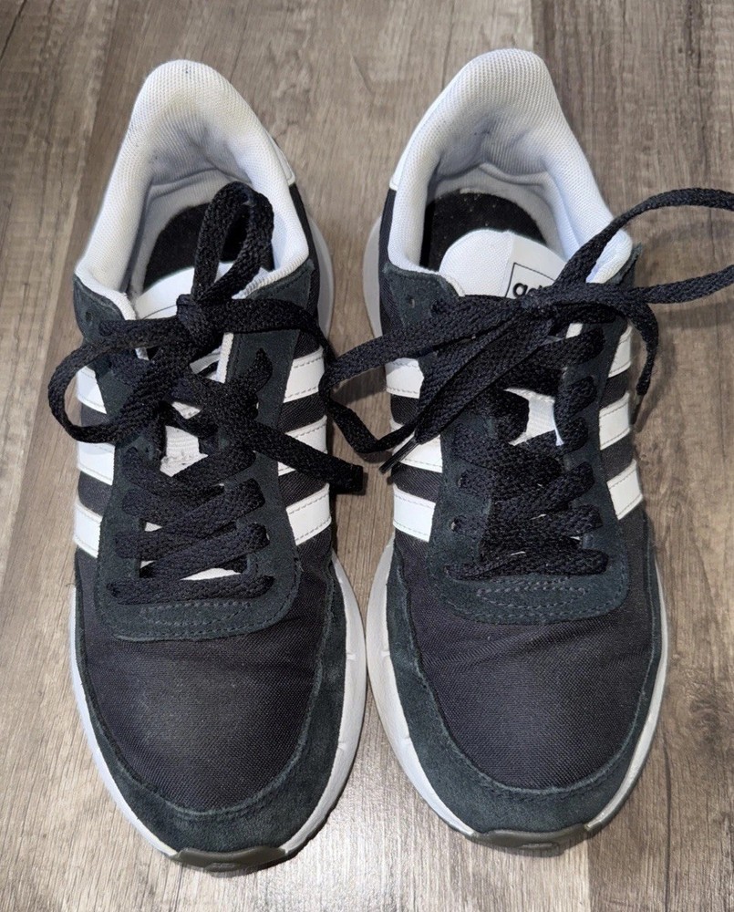 Adidas Run 60's 2.0 Women's Black/White Running Shoes Size 6