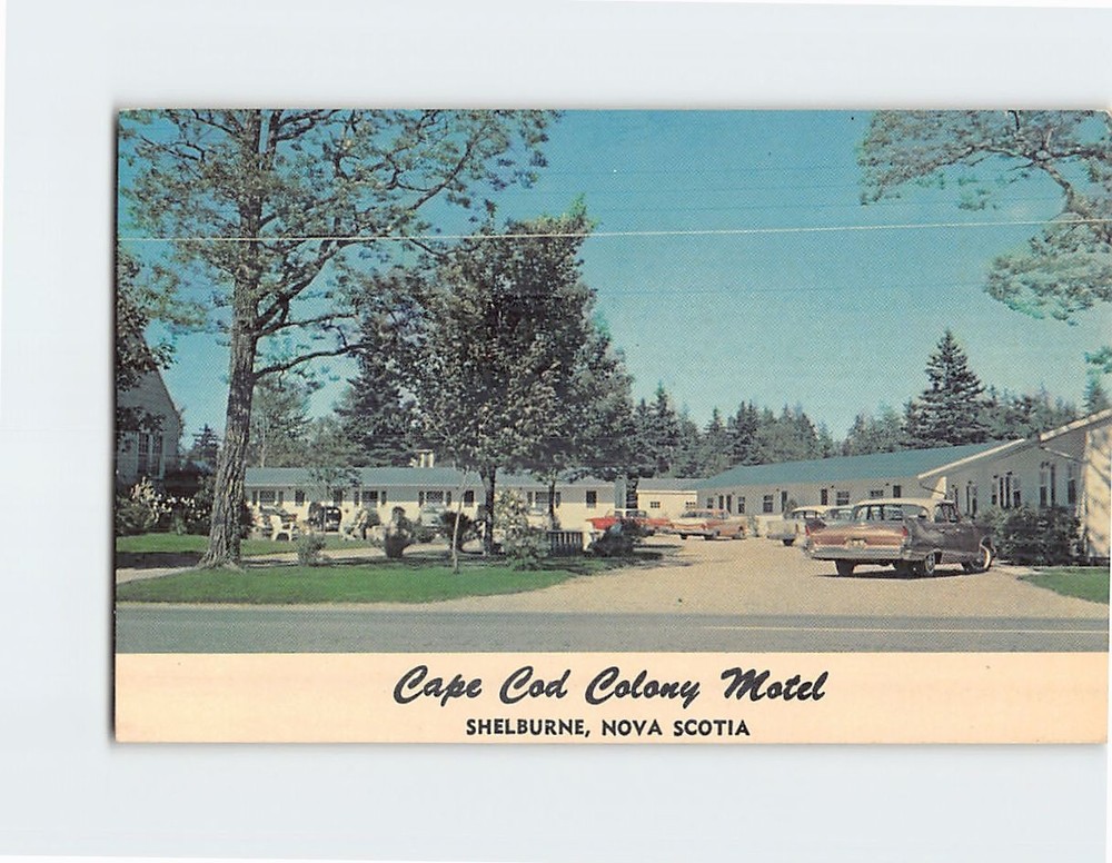 Postcard Cape Cod Colony Motel Shelburne Nova Scotia Canada