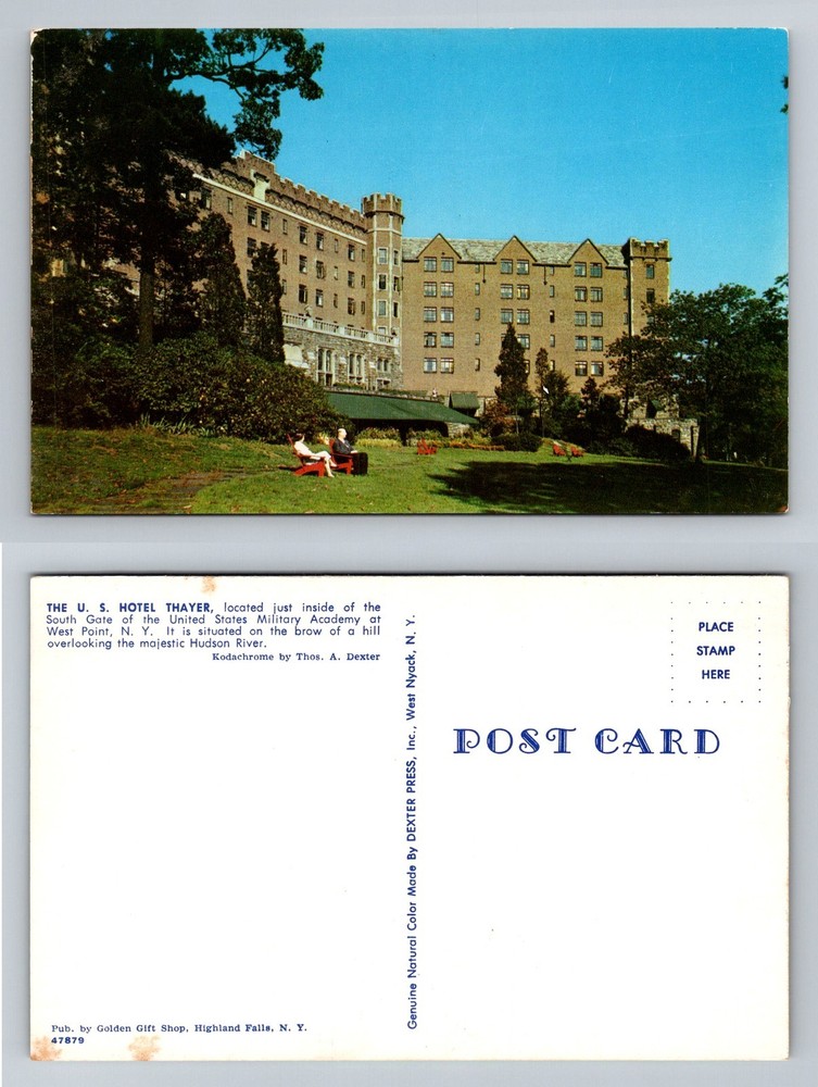 West Point, NY-New York, Hotel Thayer Hudson Military Academy Vintage Postcard